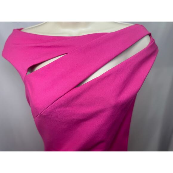 Kevan Hall Fuchsia Pink Jersey Dress - Size 6 - Picture 8 of 16